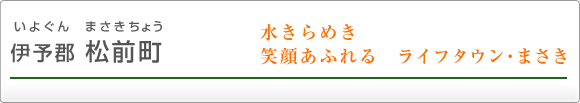 伊予郡松前町 水きらめき笑顔あふれる ライフタウン・まさき